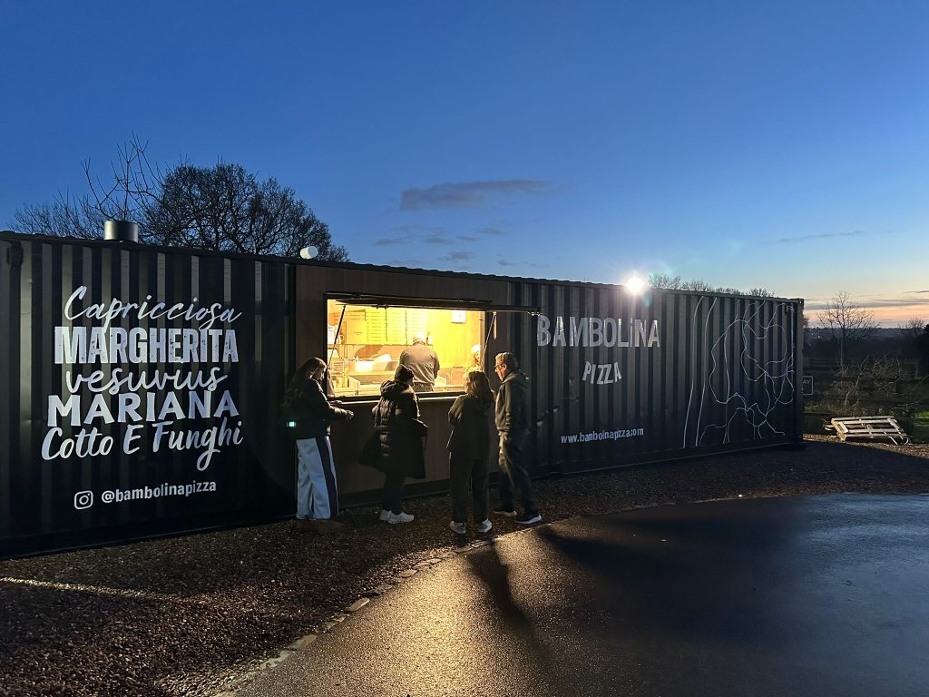 bambolina pizza launches at battlers green farm radlett hertfordshire pre-bookings from 2pm and open from 5pm to 10pm for pick up 8