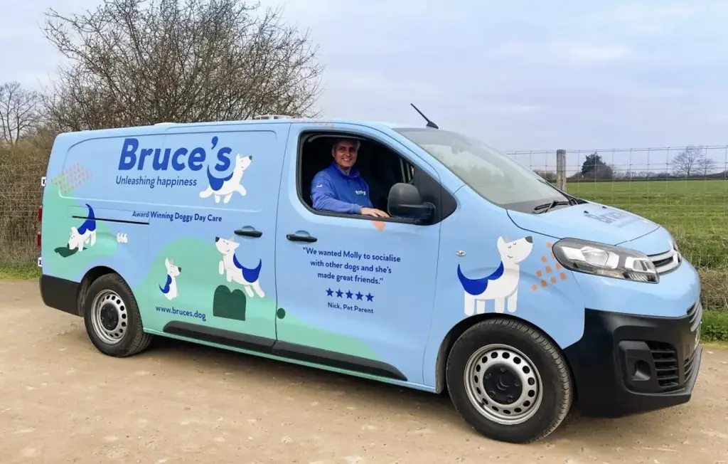 bruce's doggy day care pick up van battlers green farm