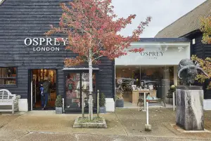 Osprey London & Home at Battlers Green Farm, Radlett, Hertfordshire, offering luxury leather bags, accessories, and stylish homeware collections.