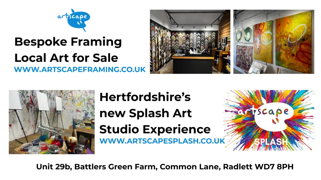 artscape battlers green farm radlett hertfordshire picture framing and splash painting studio 8