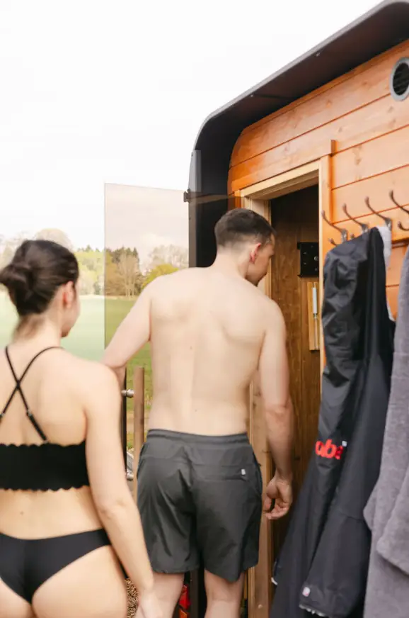 ojas sauna outdoor wood-fired sauna and ice bath cold plunge contrast therapy battlers green farm hertfordshire 7